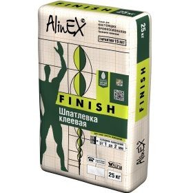 "Алинекс" Финиш шпатлевка клеевая 25 кг, "Alinex" FINISH шпатлевка клеевая 25 кг