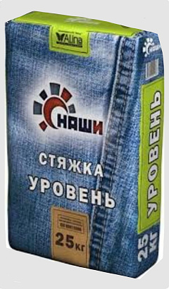 "Наши" Уровень стяжка 25 кг, "Наши" Уровень стяжка 25 кг