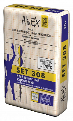 "Алинекс" СЭТ-308 клей плиточный (фасованный) 5 кг, "Alinex" ФАСОВАННЫЙ SET-308 клей плиточный (ФАСОВАННЫЙ) 5 кг