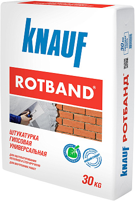 "Кнауф" Ротбанд штукатурка гипсовая 30 кг, "Knauf" Ротбанд штукатурка гипсовая 30 кг